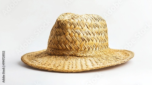 straw hat isolated on a white background photo