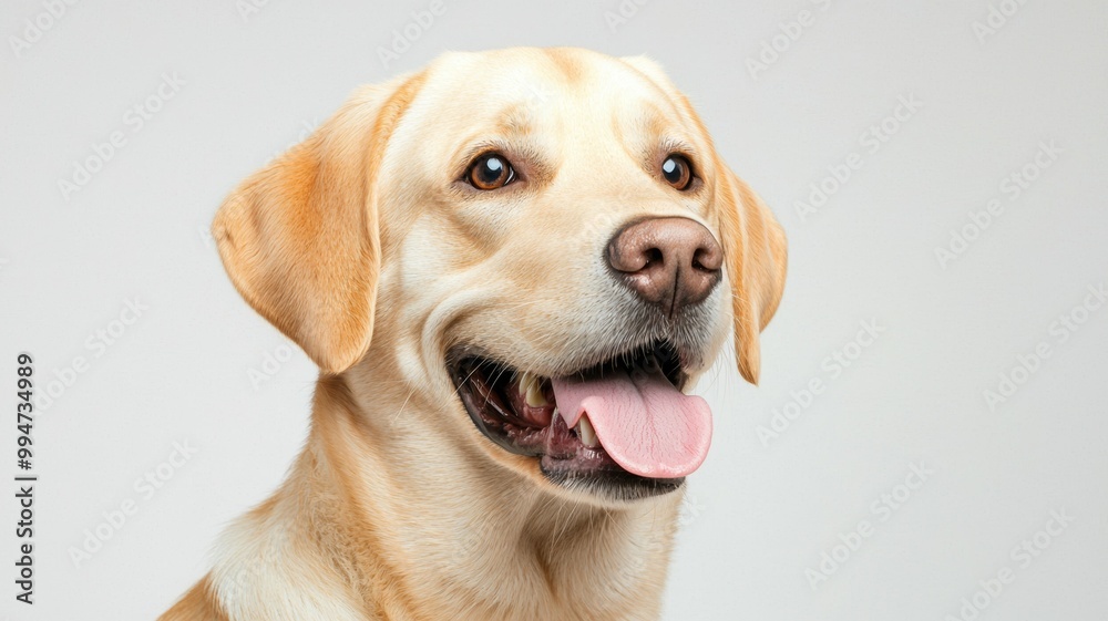 A dog with a tongue sticking out and a smile on its face A dog with a tongue sticking out and a smile on its face