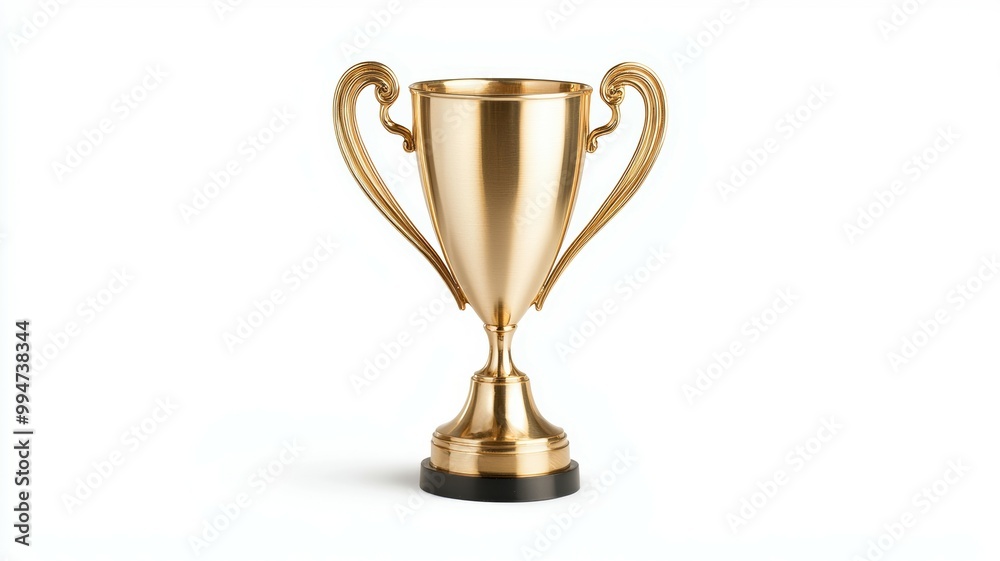 A gold trophy with a black base A gold trophy with a black base