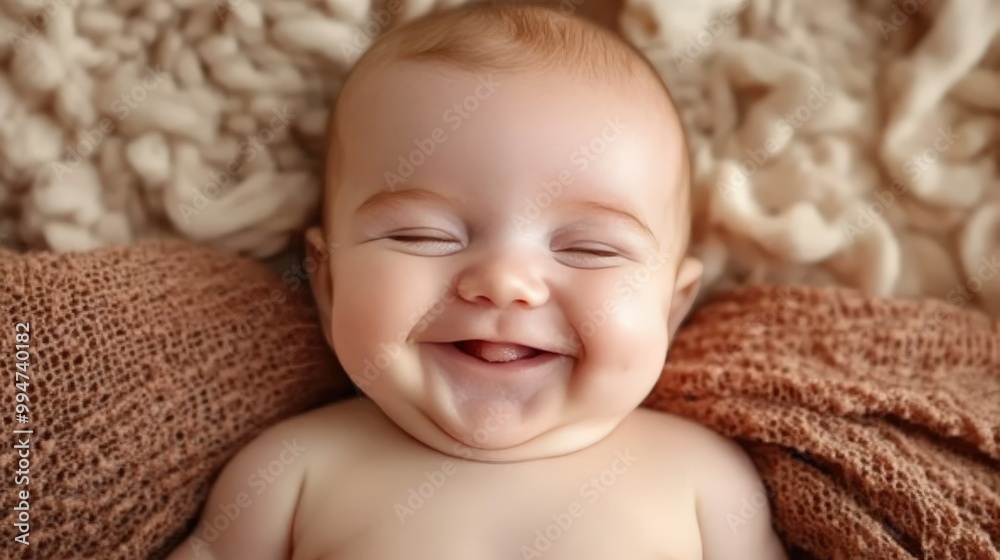 Laughing Baby Close-Up Laughing Baby Close-Up
