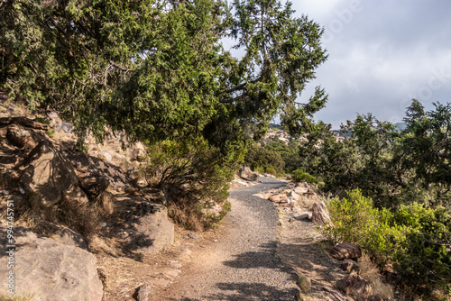 Hiking trail near Jabal Sawda mountain, Saudi Arabia photo