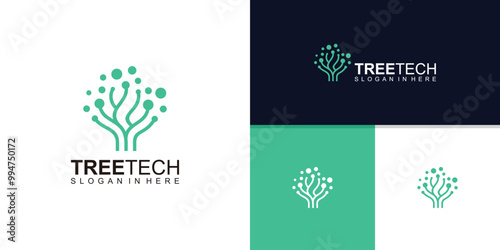 logo design tree tech,circuit,security,optical cable,logo design vector,symbol,template,idea,inspiration.
