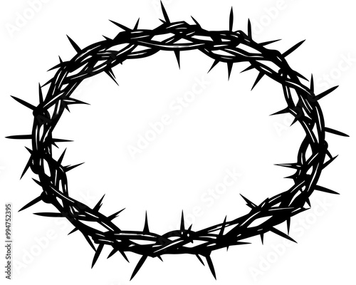 Crown Of Thorns silhouette vector