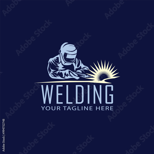 Welding vector logo template