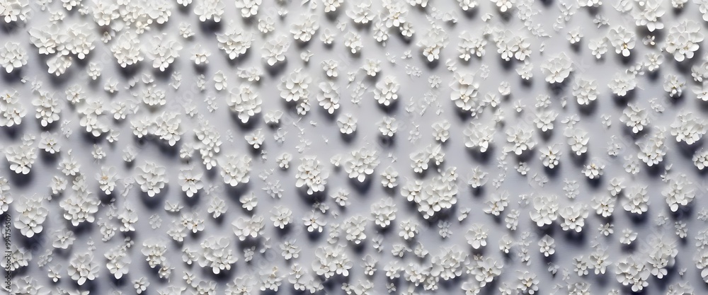 White Paper Flowers Pattern White Paper Flowers Pattern