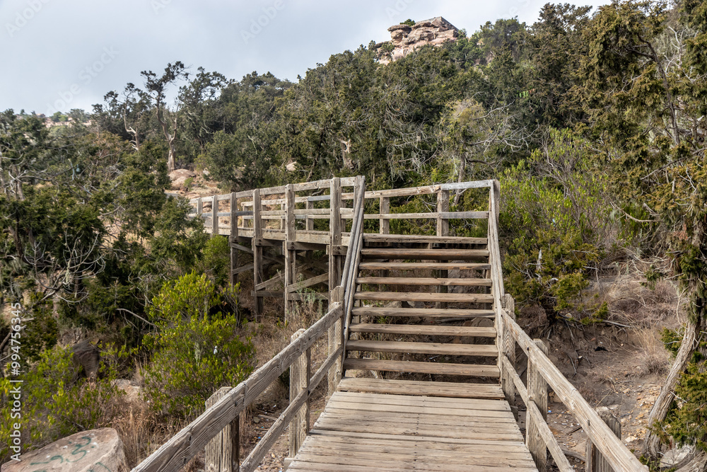 Boardwalk near Jabal Sawda mountain, Saudi Arabia Boardwalk near Jabal Sawda mountain, Saudi Arabia