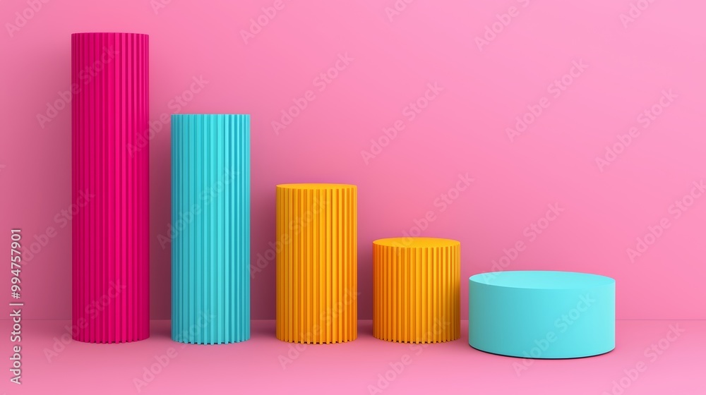 Vibrant Data Visualization with Colorful Charts