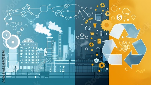 Geometric vector design the challenges of waste utilization and resource efficiency in the face of climate change