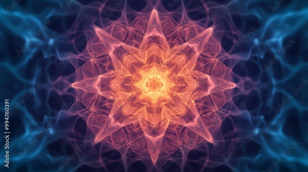 Ethereal Light Patterns in 3D Abstract Design