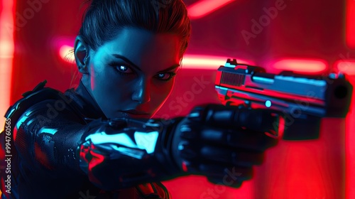 Futuristic Female Shooter
