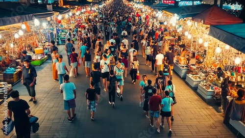 Wallpaper Mural Vibrant Market Day: Timelapse of a Street Festival Torontodigital.ca