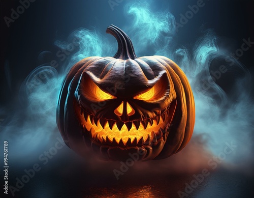 Scary Halloween Evil Jack o...