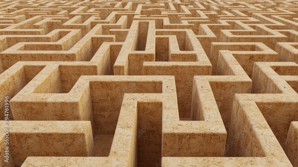 Surreal Maze of Intricate Pathways and Designs Surreal Maze of Intricate Pathways and Designs