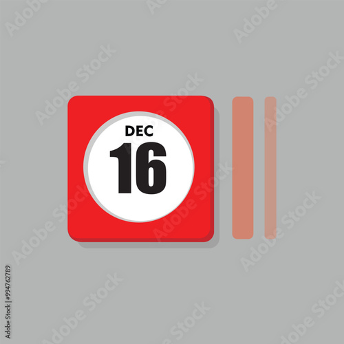 calender icon, 16 december