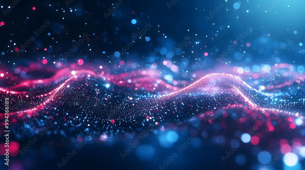 Digital cyberspace with particles and Digital data network connections concept. Digital cyberspace with particles and Digital data network connections concept.