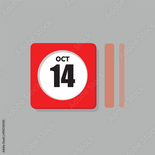 calender icon, 14 october icon