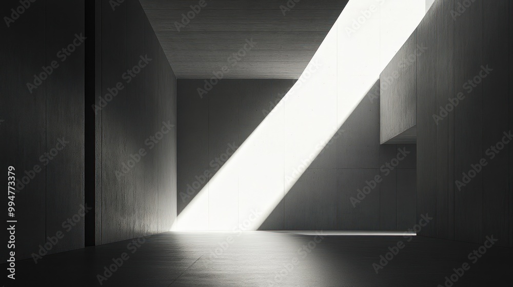 Sunbeam in Concrete Room