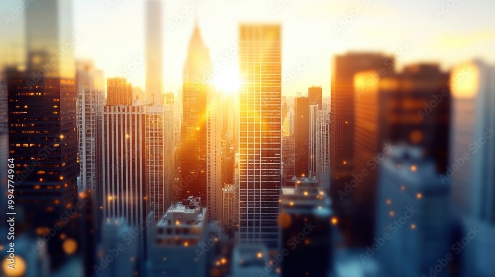 A high angle perspective of a city skyline at sunset, with the golden light highlighting the architectural details of the buildings. A high angle perspective of a city skyline at sunset, with the golden light highlighting the architectural details of the buildings.