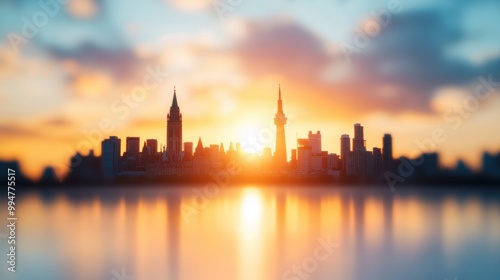 The silhouette of a historic city skyline against a dramatic sunset, emphasizing the timeless beauty of its architectural landmarks.