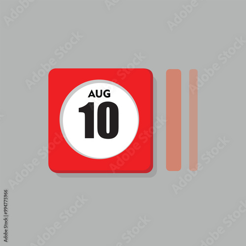 calender icon, 10 august icon