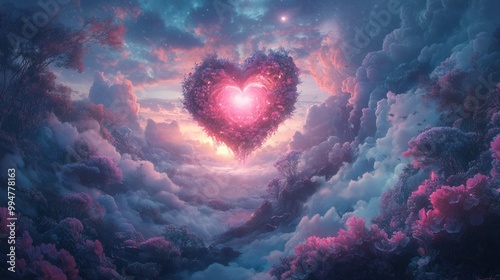 Cosmic Heart in Clouds
