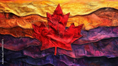 Abstract Canadian Maple Leaf