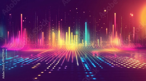 Vibrant Soundwave Visualization