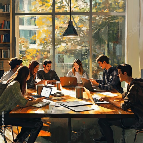 Collaborative Team Meeting in Natural Light