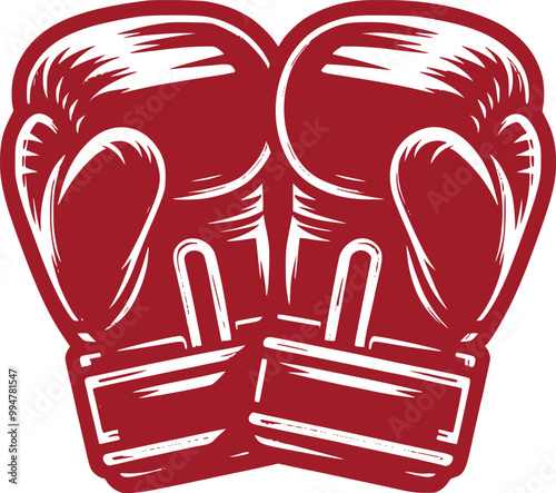 Classic Boxing Gloves Isolated on White Background - High-Quality Sports Equipment 