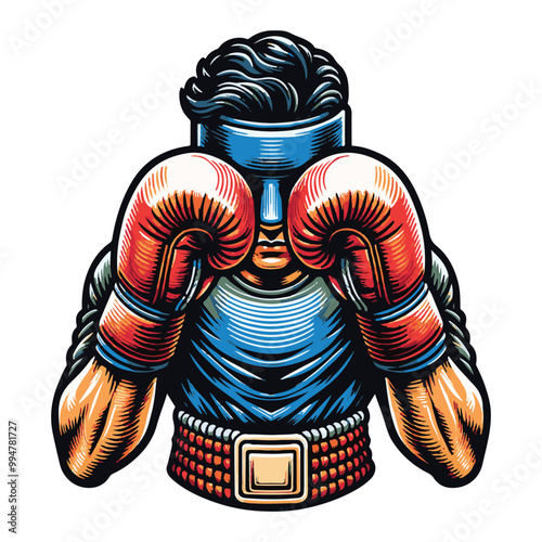 Classic Boxing Gloves Isolated on White Background - High-Quality Sports Equipment 