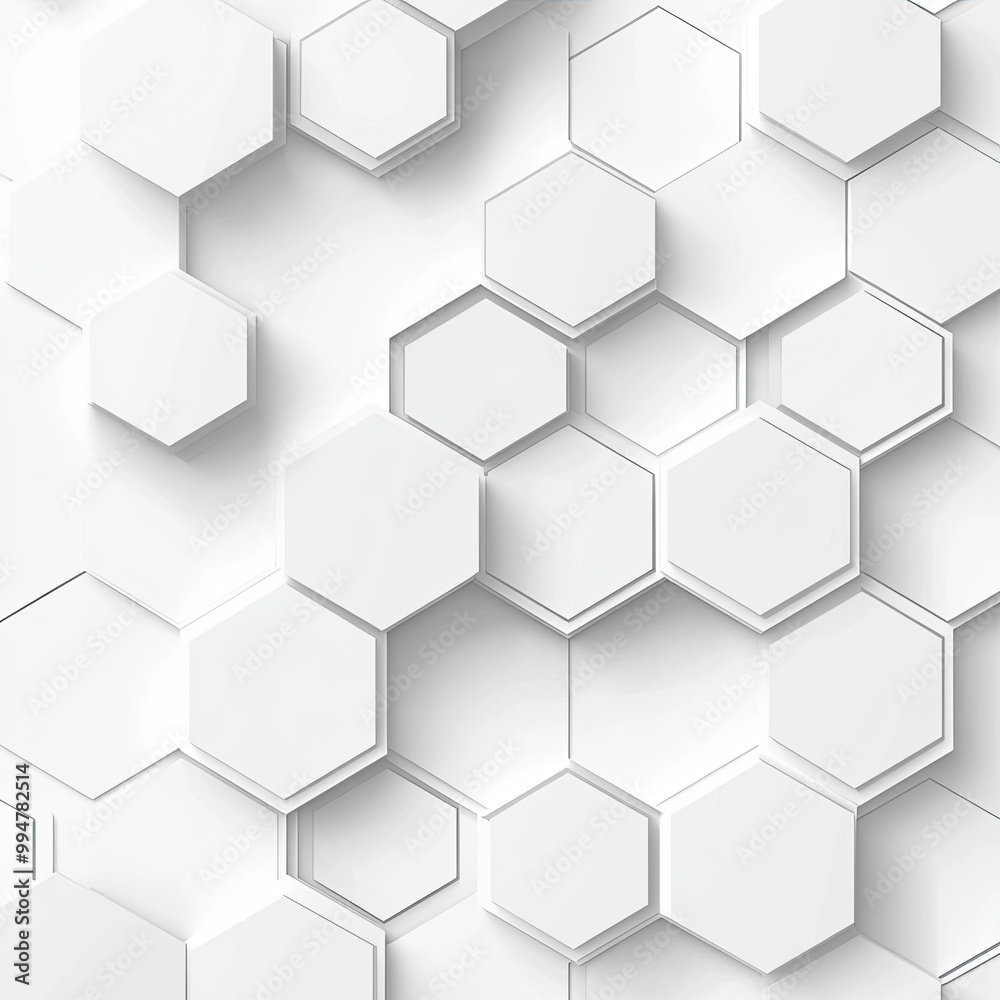 White Hexagonal Pattern Background White Hexagonal Pattern Background