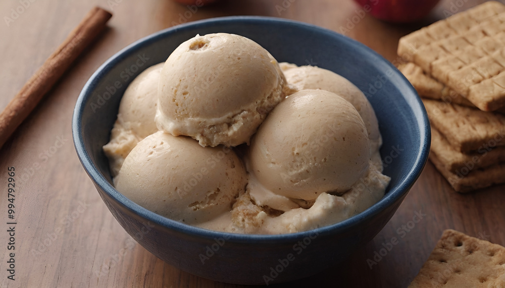 cinnamon apple ice cream with graham crackers cinnamon apple ice cream with graham crackers