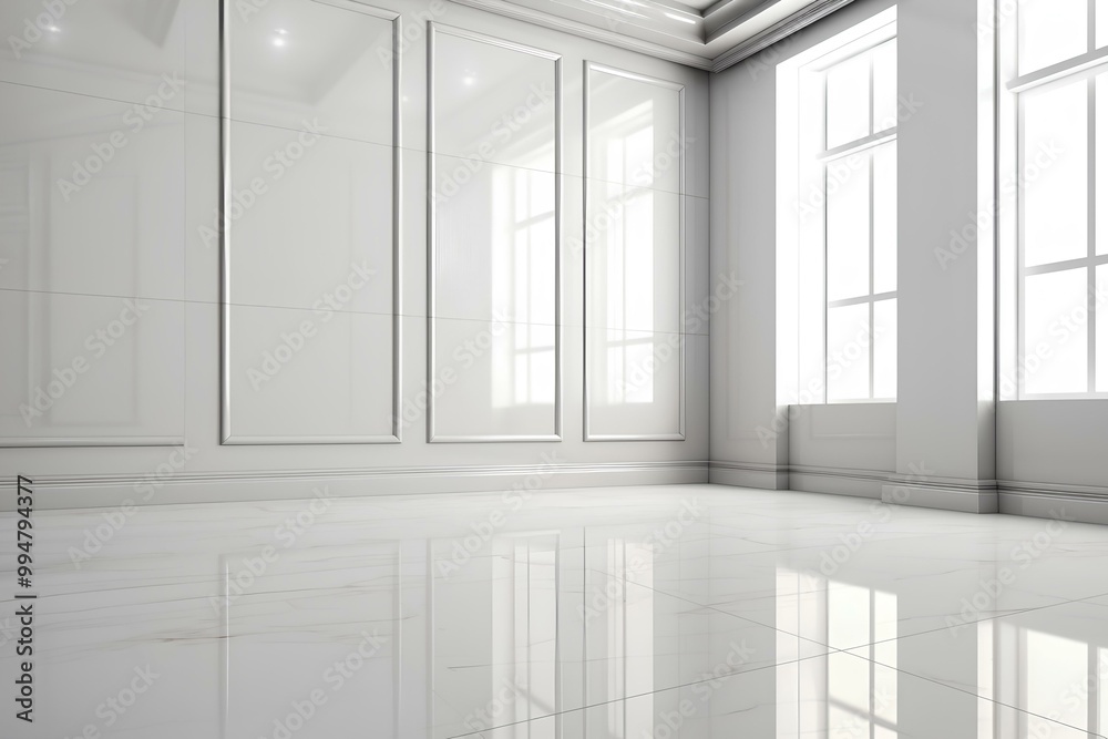 Obraz premium empty white room
