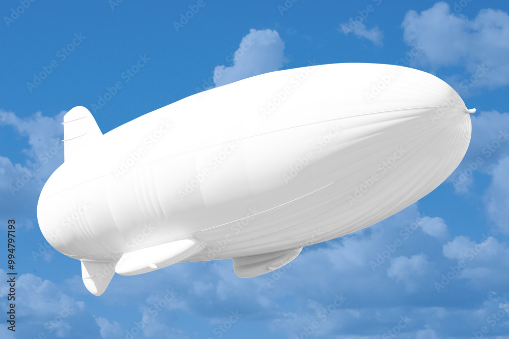 Obraz premium Airship zeppelin png, transparent mockup