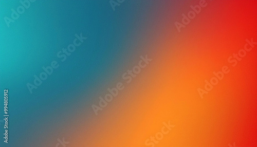 Abstract Teal and Orange Gradient Background