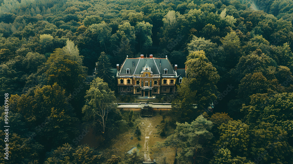 Fototapeta premium kingdom in the middle of a green forest