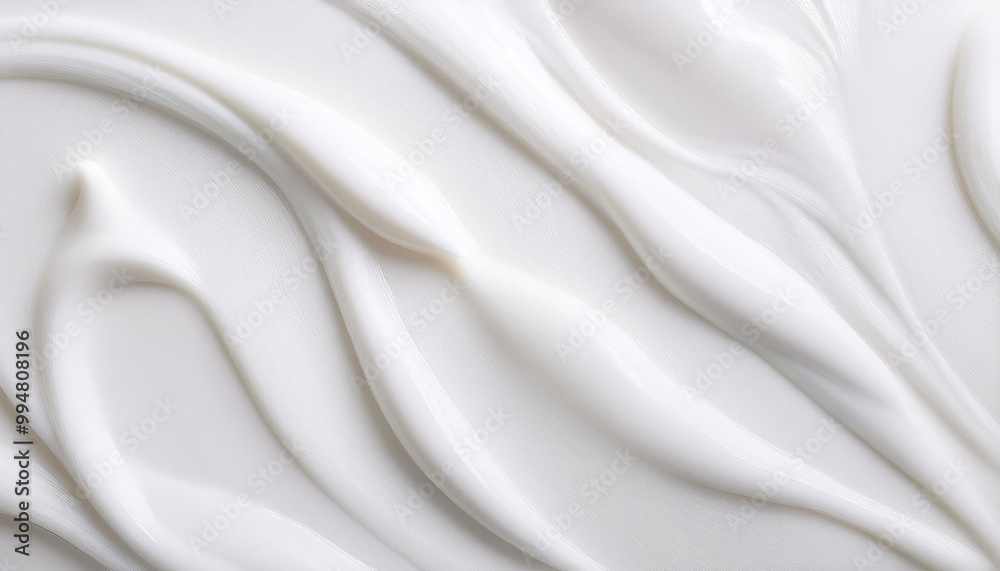 Obraz premium White texture of cosmetic body care cream background