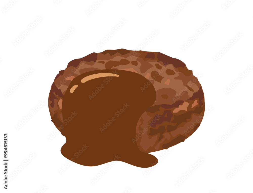 ソースのかかったハンバーグのイラスト ソースのかかったハンバーグのイラスト