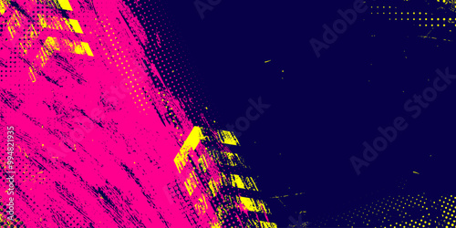 Vibrant grunge texture abstract background with neon pink brush. Hip hop, streetwear style abstract background