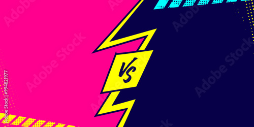 Versus match background for sports competition. Battle vs background for gaming tournaments, sports poster or banner
