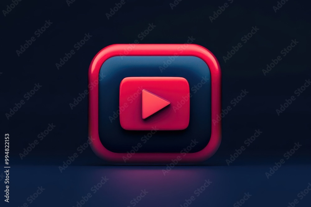 Vibrant watercolor of a video play button with engagement icons, video marketing, content creation Vibrant watercolor of a video play button with engagement icons, video marketing, content creation