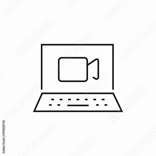 video call icon sign vector