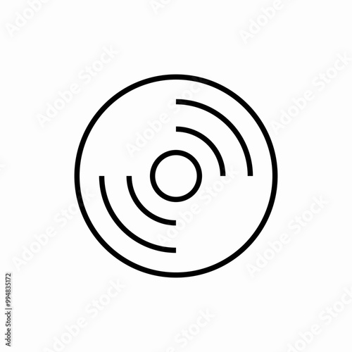 disk for music icon sign vector