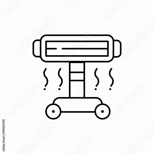 electric heater icon sign vector