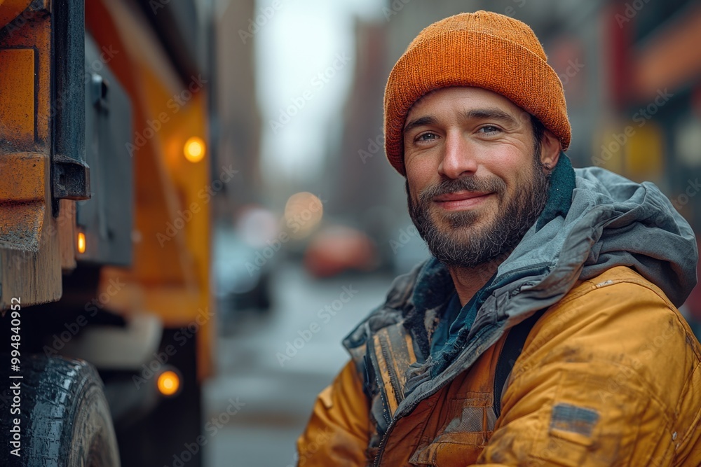 Meet the Smiling Garbage Man: Keeping Our City Clean One Trash Truck at a Time! Meet the Smiling Garbage Man: Keeping Our City Clean One Trash Truck at a Time!