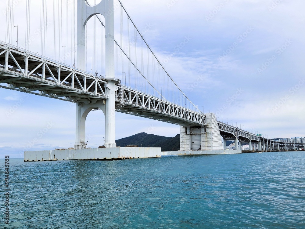 Fototapeta premium Outdoor Photo Scenic Bridge Ocean Landscape
