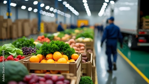 Fresh Produce in Warehouse for Delivery