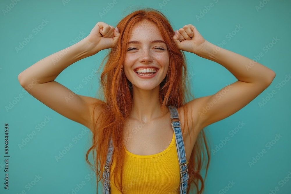 Triumphant Redhead: Celebrating Victory with Unmatched Excitement and Joy! Triumphant Redhead: Celebrating Victory with Unmatched Excitement and Joy!