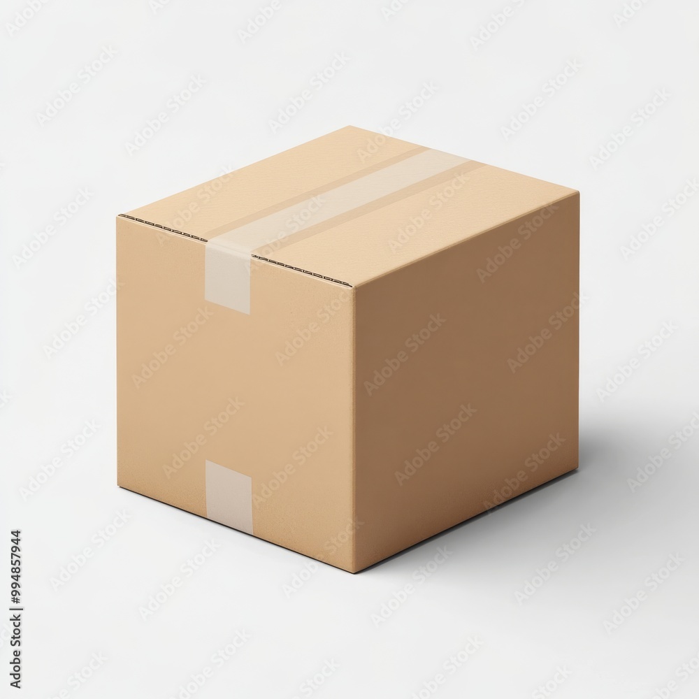 Perspective View of Blank Box Template Mockup for Campaign Text Placement on White Background Perspective View of Blank Box Template Mockup for Campaign Text Placement on White Background