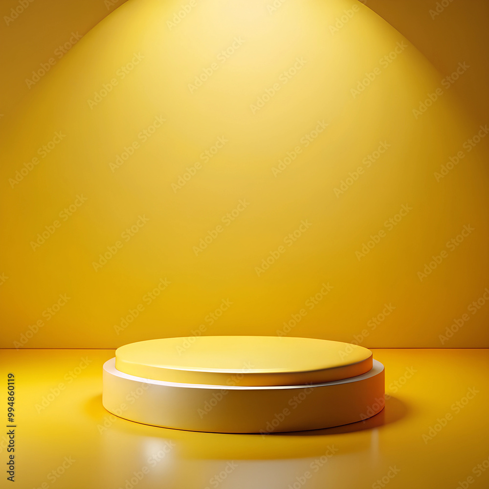 podium with spotlight